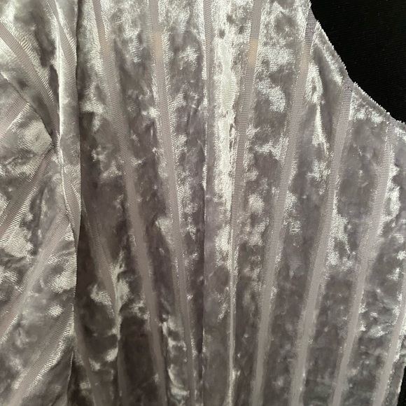 Silver LulaRoe Stevie velvet bomber jacket - Picture 3 of 3